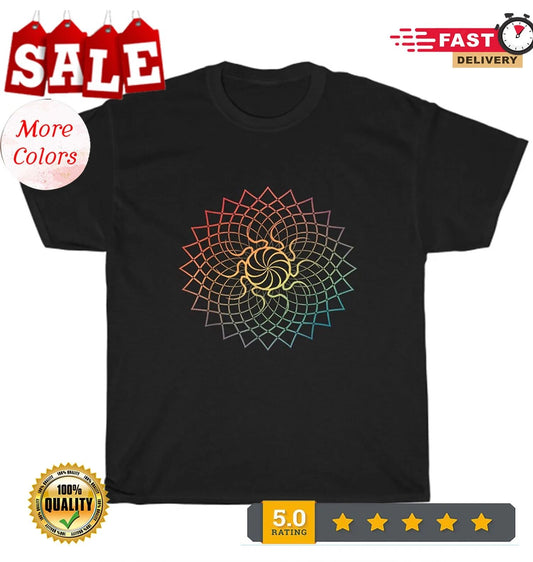 Mandala Geometry Sacred Fractal Art Yoga Mantra Good Vibe T-Shirt Unisex Gift