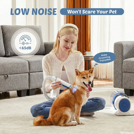 Cat/Dog Lover Gift And Dog/Cat Mom Love Pet Grooming Vacuum Kit, Low Noise