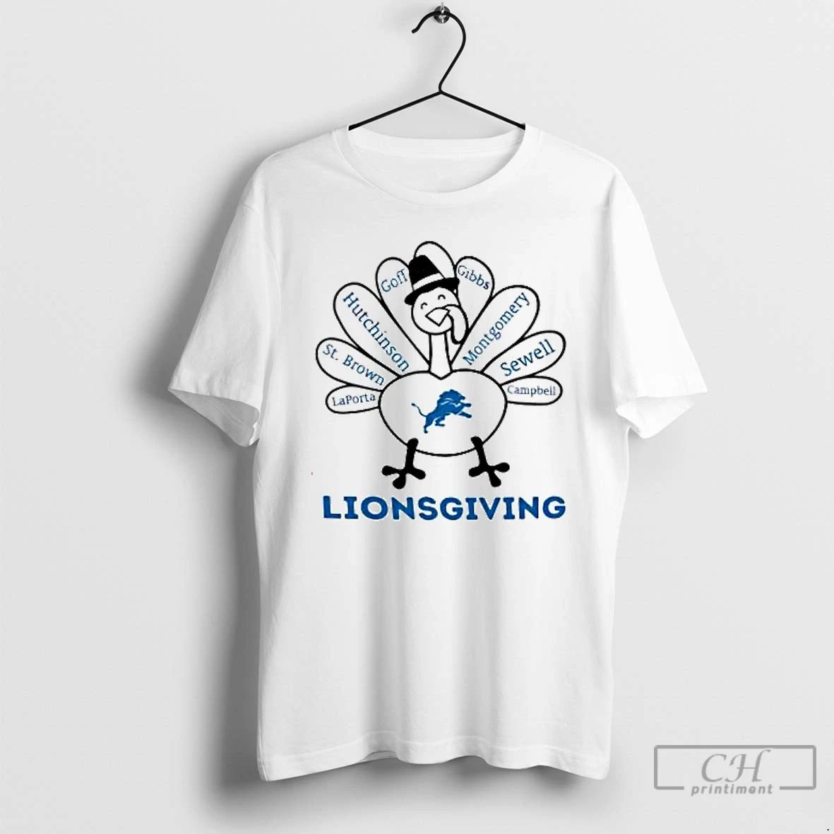 Premium Detroit Lions Lionsgiving T Shirts