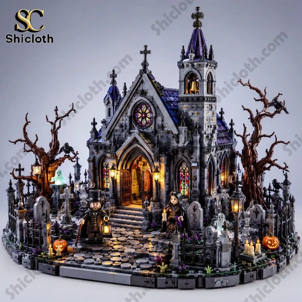 Haunted Gothic Chapel Building Brick Set
