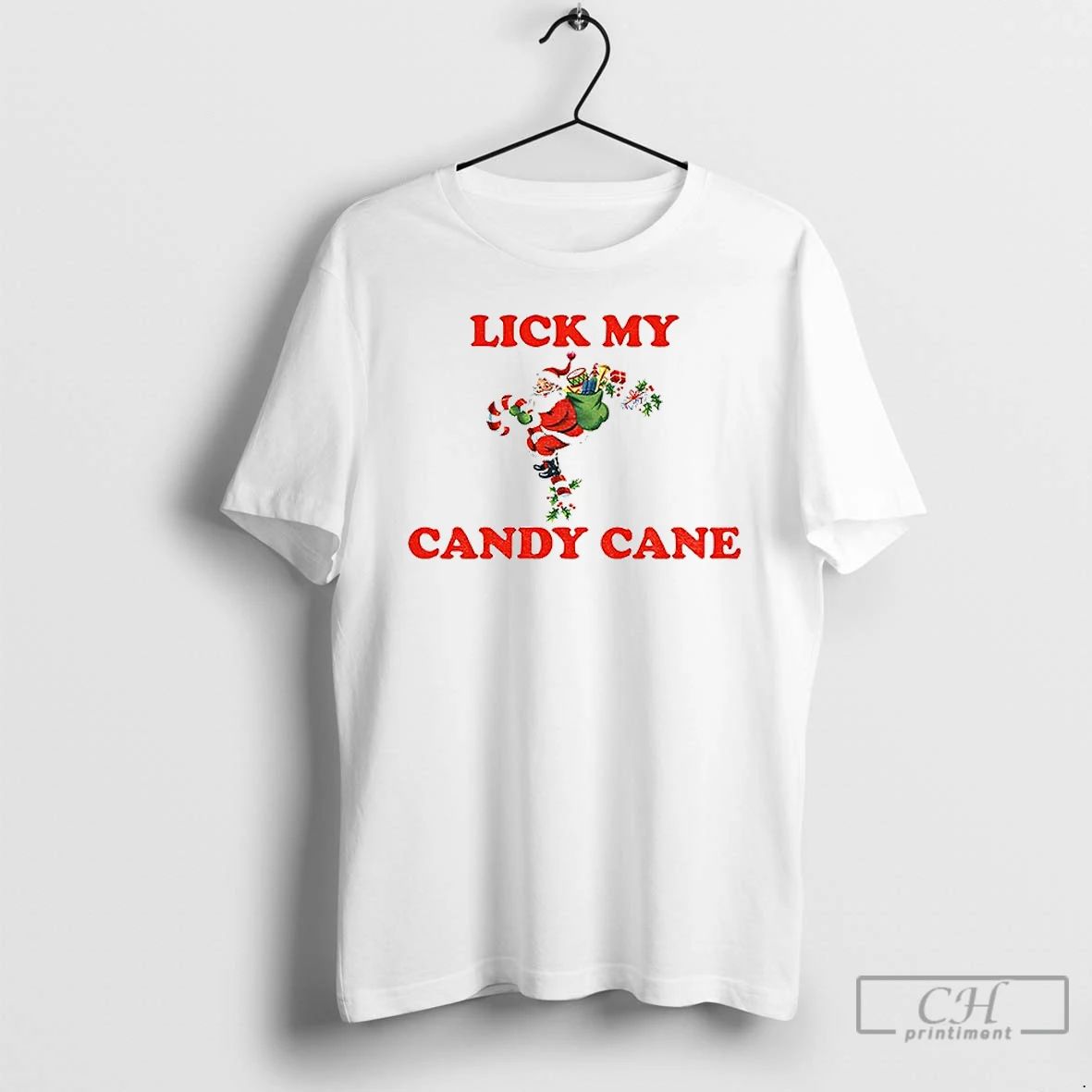 Classic Santa Claus Lick My Candy Cane Merry Christmas 2025 T Shirts