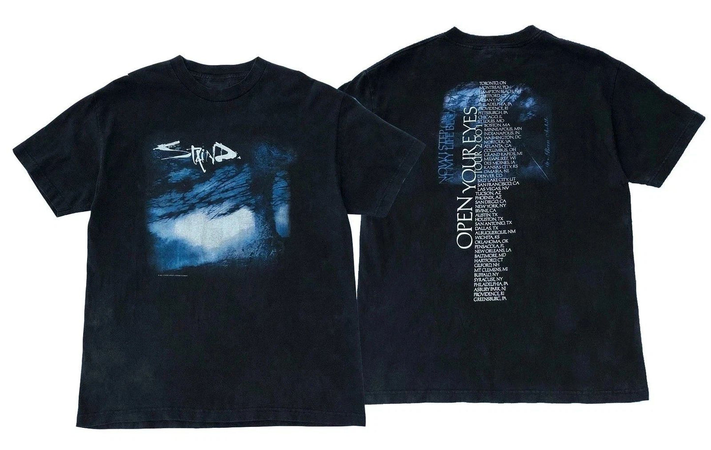 Staind Open Your Eyes Tour 2001 Tour Y2K Graphic Cotton Shirt S-5XL