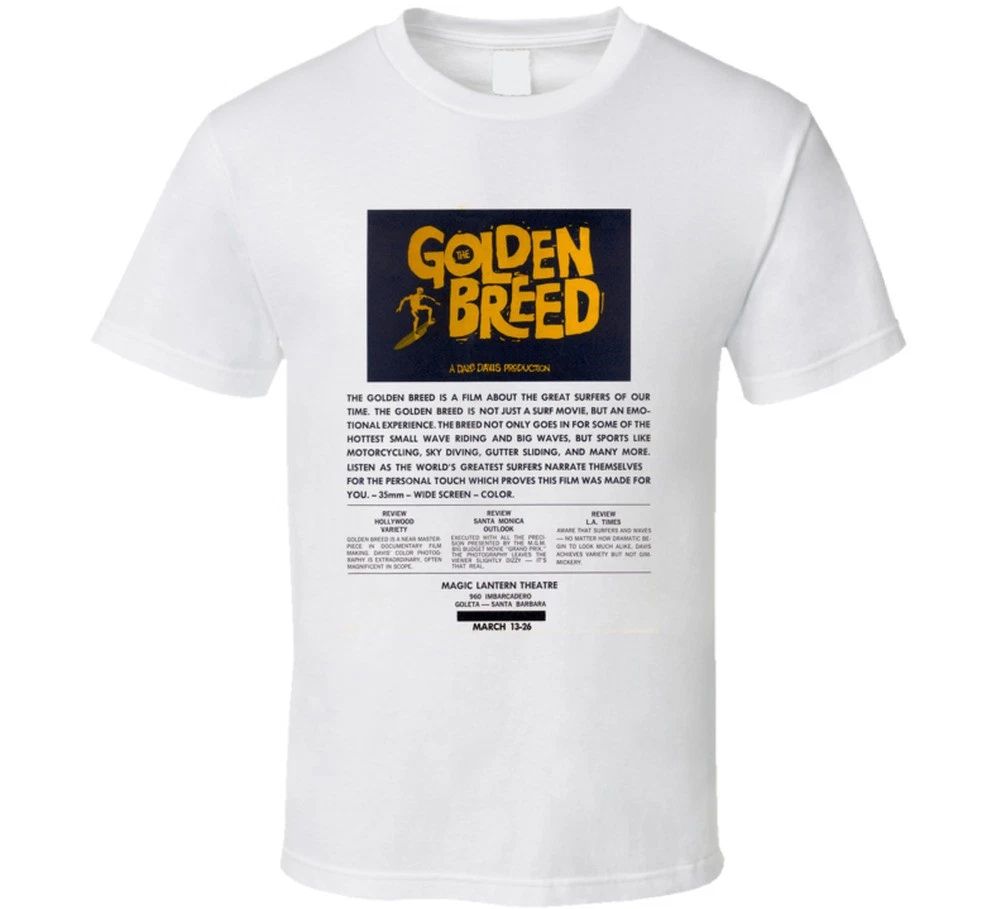 Vintage Surf T-Shirt The Golden Breed Film 1968