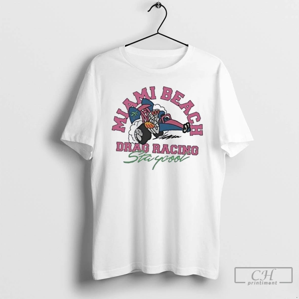 Classic Staycool Miami Beach Racing T Shirts
