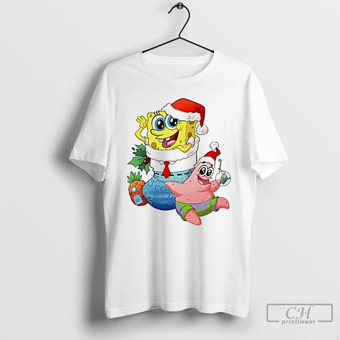 Premium Stocking Stuffer Sponge And Star Christmas T Shirts