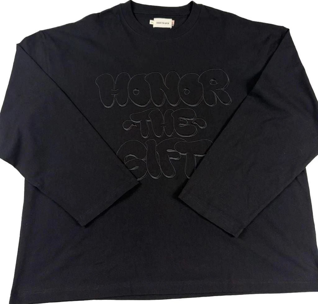 Honor The Gift Amp'd Up Long Sleeve Tee Black XXL. A-0025