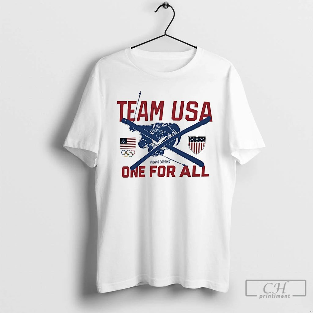 Premium Team Usa One For All 2026 Winter Olympics Freestyle Skiing T Shirts