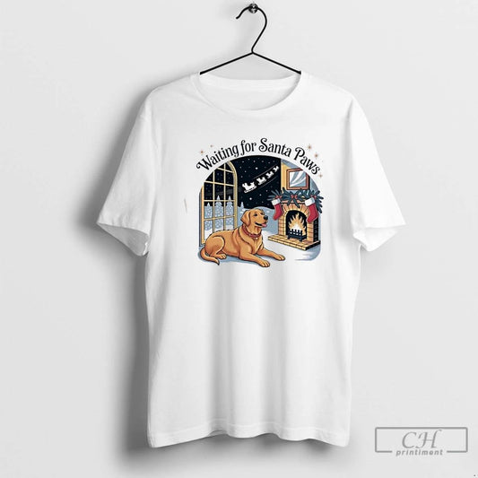 Premium Golden Dog Retriever Santa Paws Christmas T Shirts
