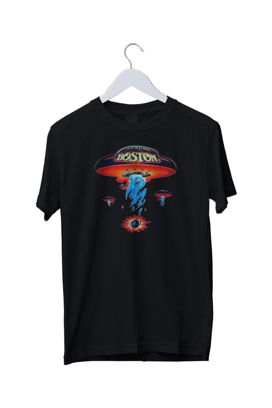 Boston Band Spaceship Rock Band Graphic Print T-Shirt Mens S M L XL 2 3 4 XL