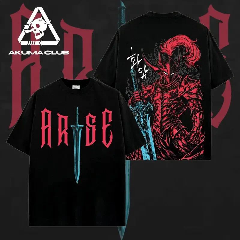 Shadow Knight Commander Anime Graphic Dark Anime Streetwear T-Shirt