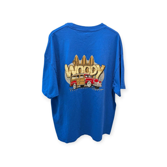 WOODY NORTH SHORE 2XL Graphic T-shirt Blue Hawaiian Surf Alstyle Classic Tee