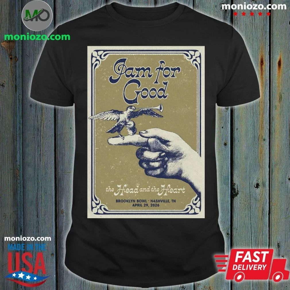 Original The Head And The Heart April 29 2026 Brooklyn Bowl, Nashville TN Poster Shirt