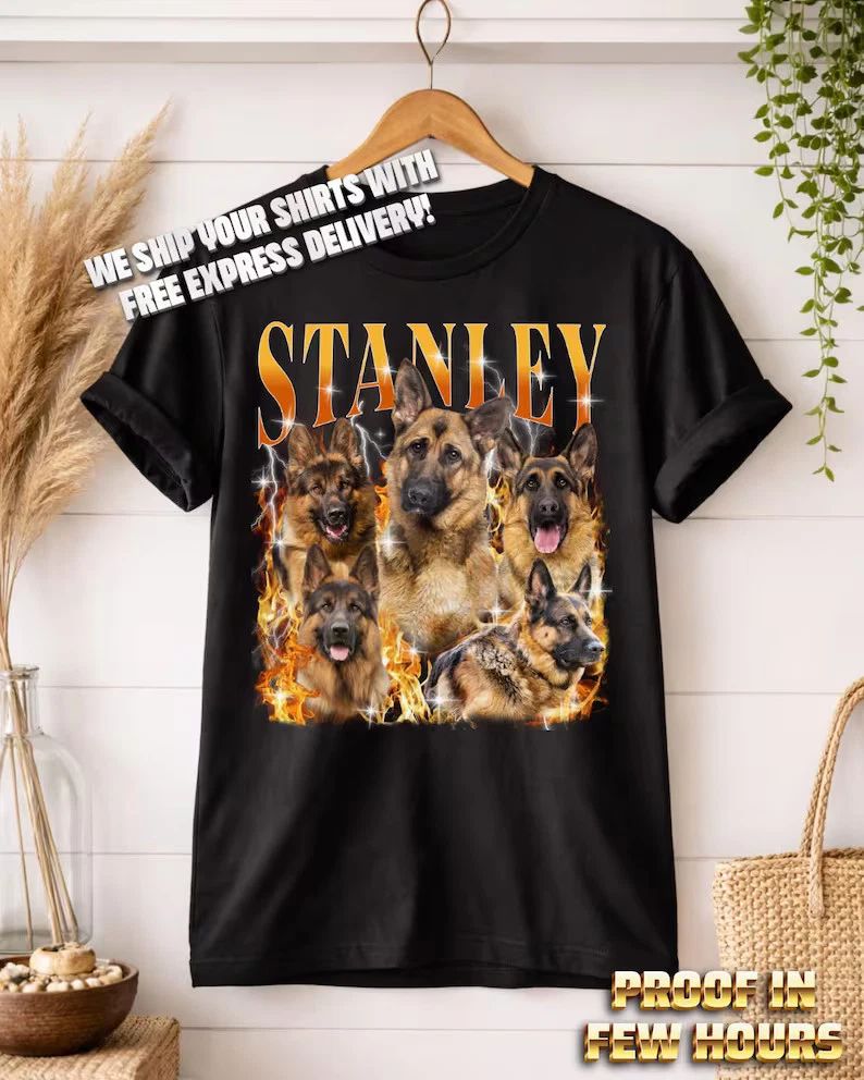 Custom Dog Bootleg Photo Shirt Personalized Pet Fan