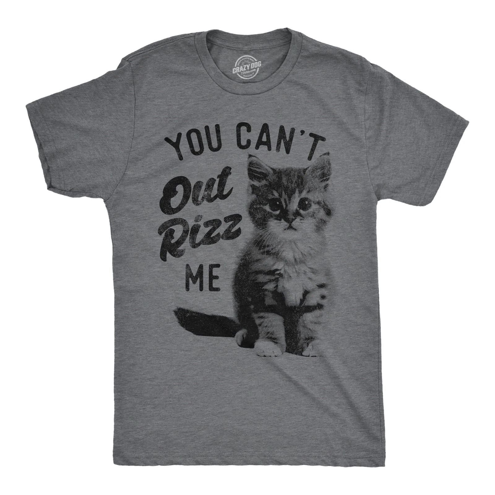 Mens Funny T Shirts You Cant Out Rizz Me Sarcastic Kitten Graphic Novelty Tee