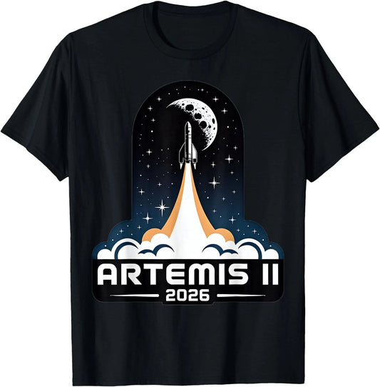 Artemis II Launch to The Moon 2026 Unisex T-Shirt, Gildan 5000