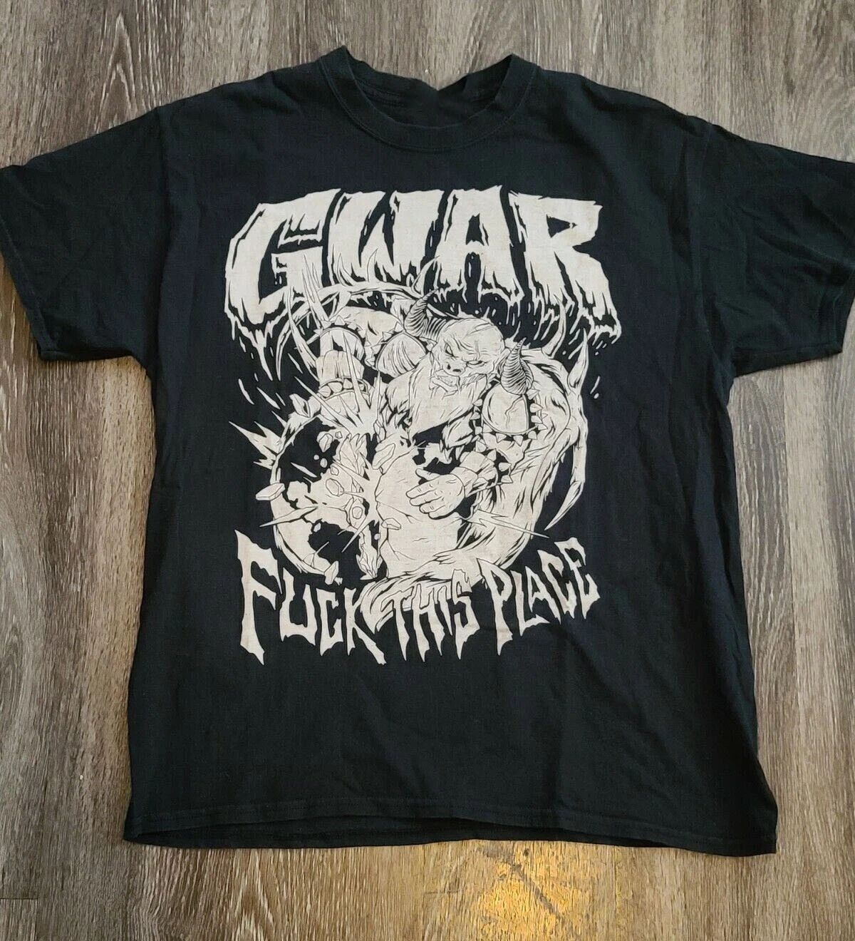 Vintage Gwar Tee Shirt band member Black Shirt Gift for fans  ND291