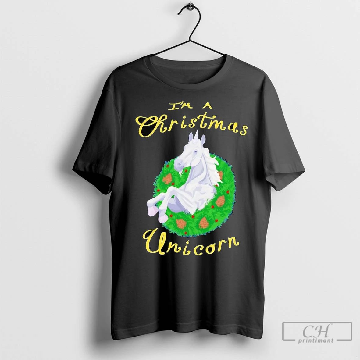 Premium Im A Christmas Unicorn Wreath
