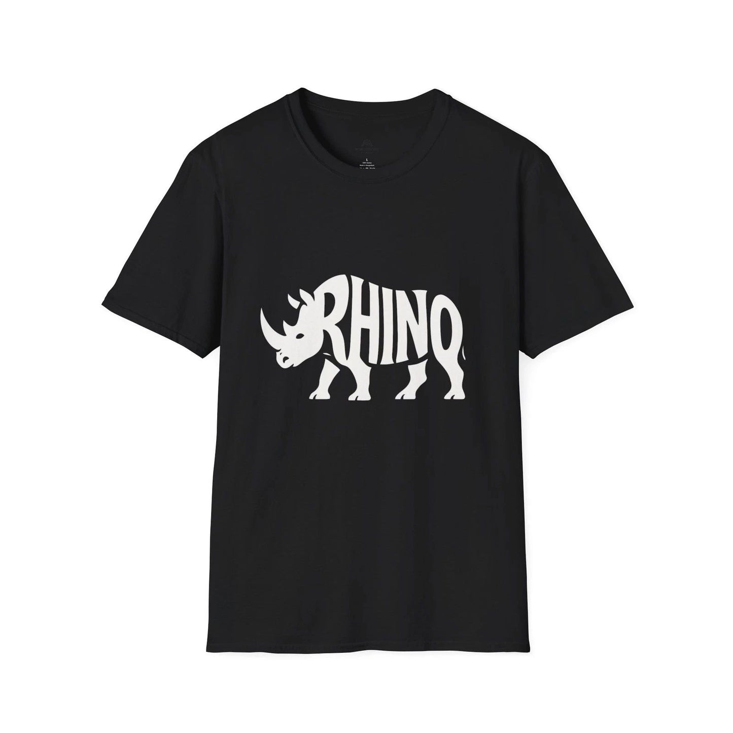 Rhino Silhouette T-Shirt | Rhino Word Art