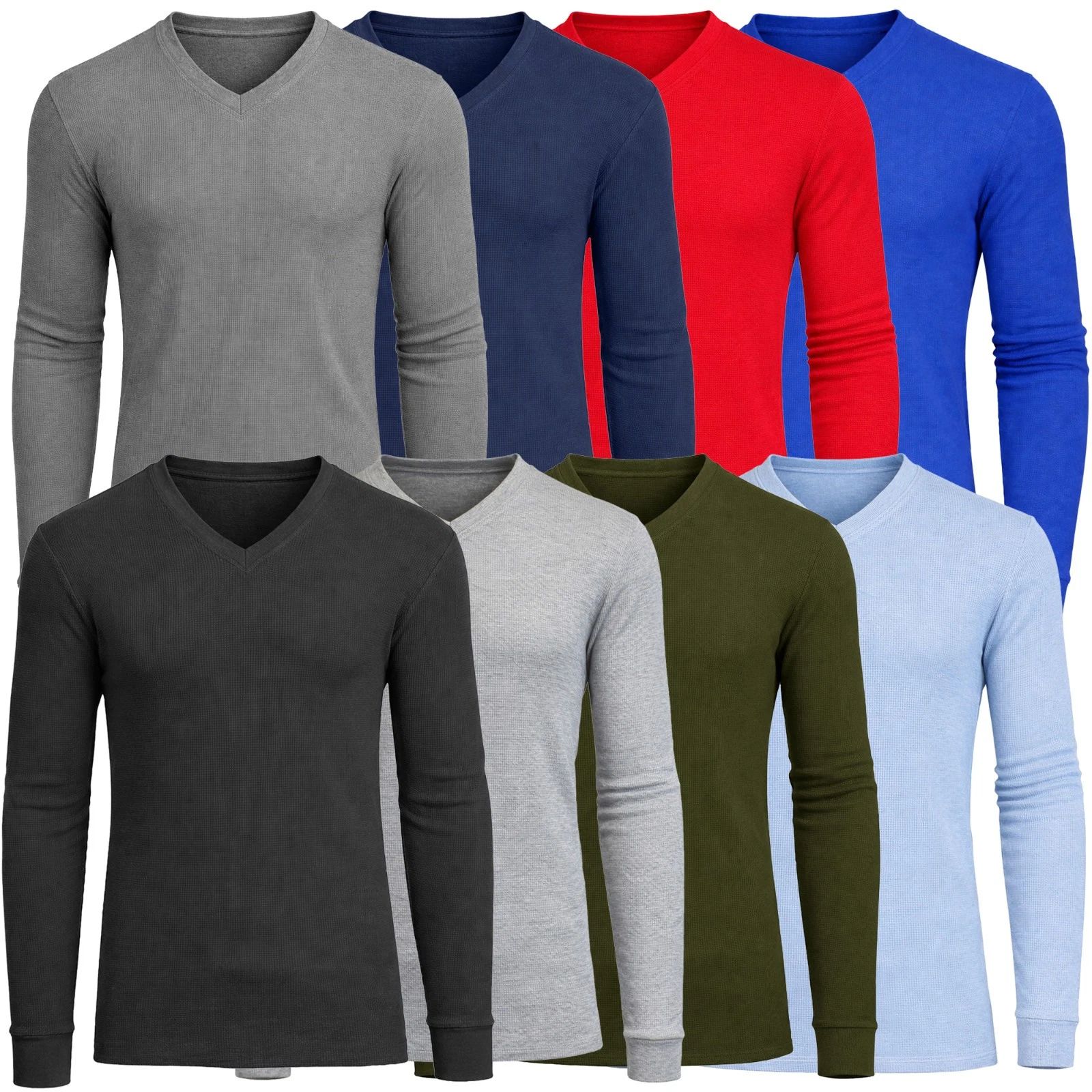 3-Pack Men's Long Sleeve Thermal Shirts (Sizes- S-2XL)