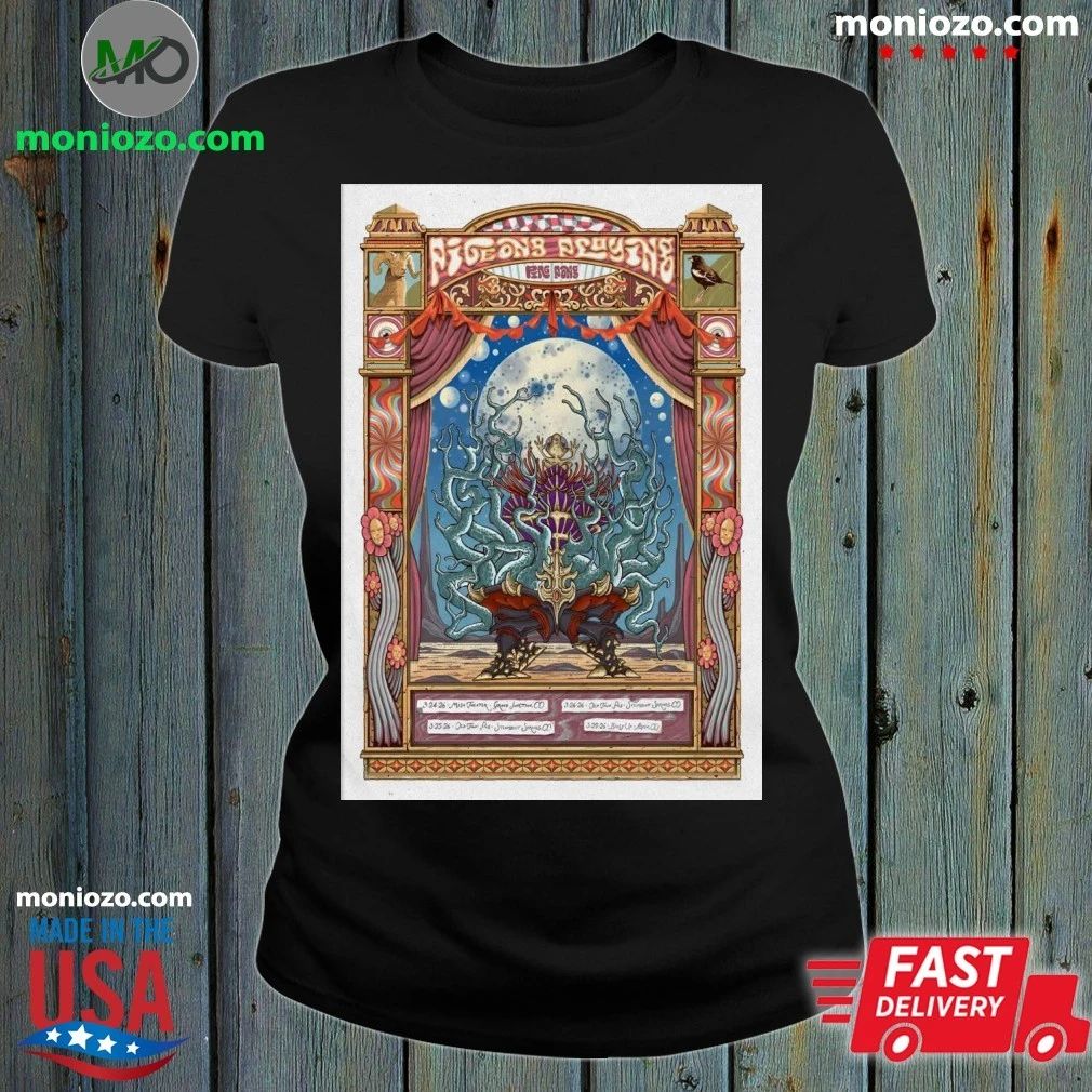 Pigeons Playing Ping Pong Steamboat Spring CO Mar 25-26 2026 Poster Shirt