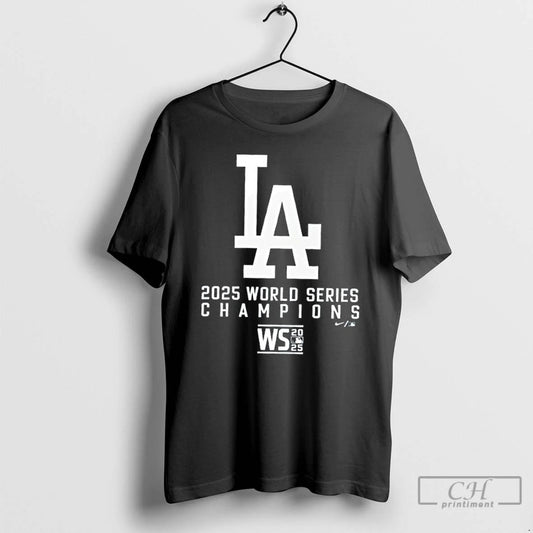 Classic 2025 9x World Series Champions Los Angeles Dodgers 2 Sided T Shirts