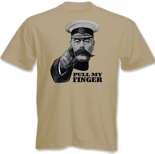 Lord Kitchener Pull My Finger Mens Funny T-Shirt WWII War Poster Fart humor
