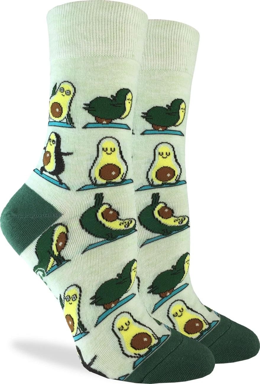 Women's Avocado Yoga Socks Adult Shoe Size 5-9