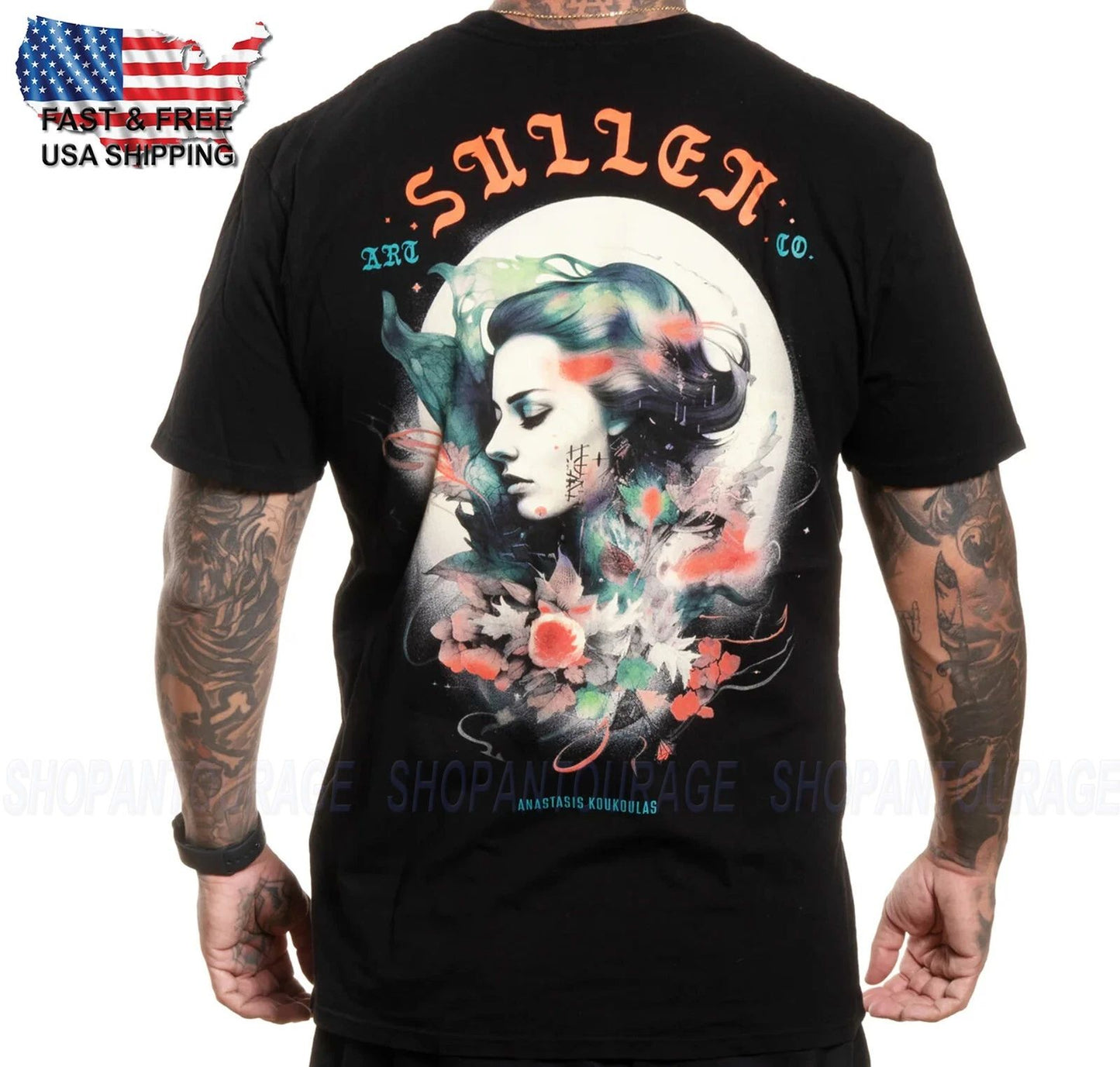 Sullen Art Collective Anko Premium Fit SCM6387 New T-Shirt da Uomo