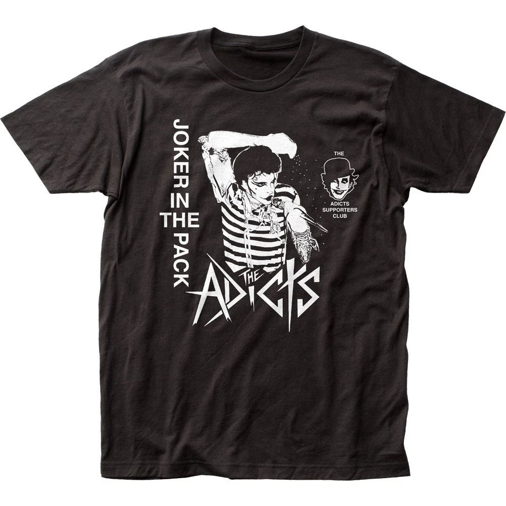 The Adicts Joker In The Pack Mens T Shirt Music Classic Rock Band Tee New Black