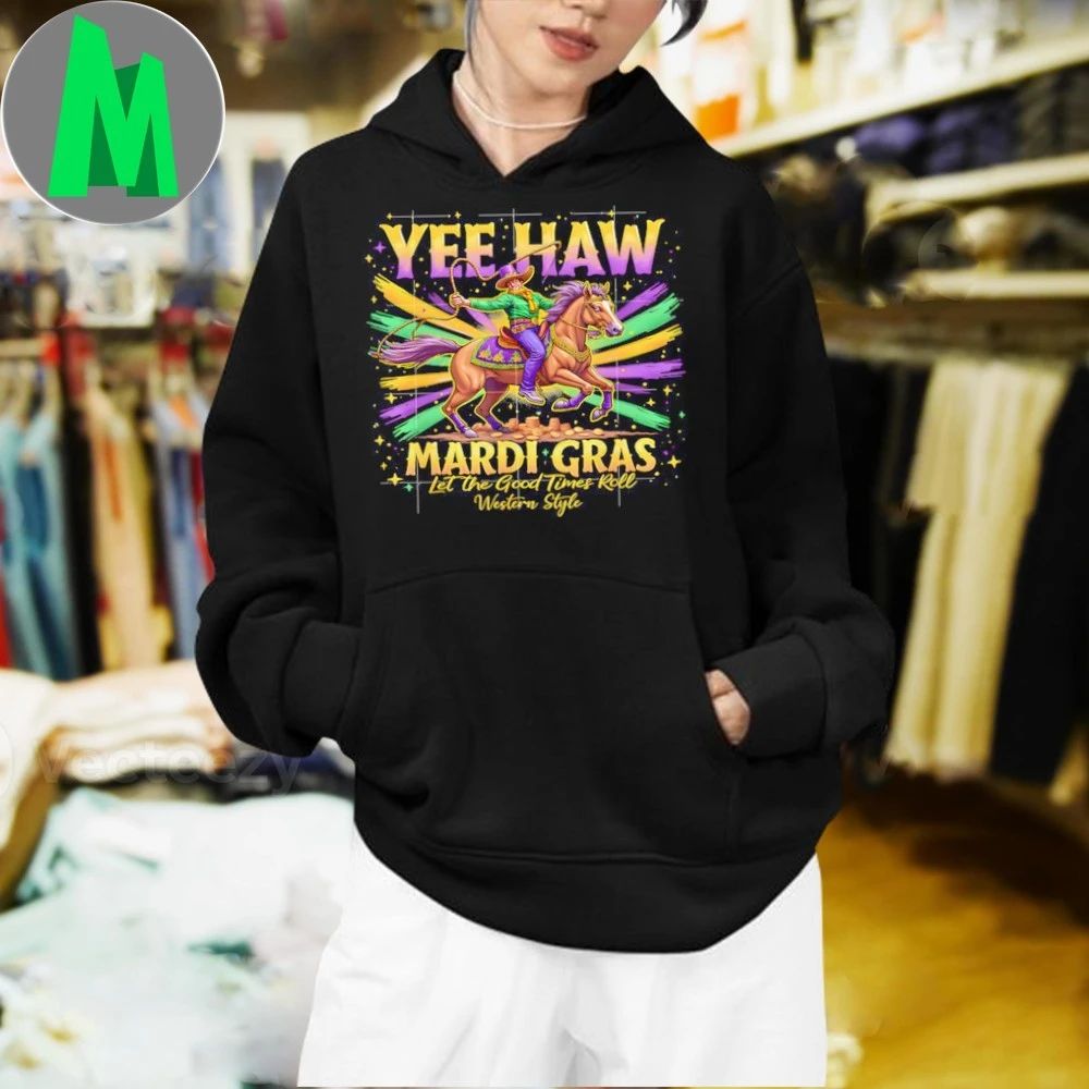 Original Yee Haw Western Mardi Gras Shirt