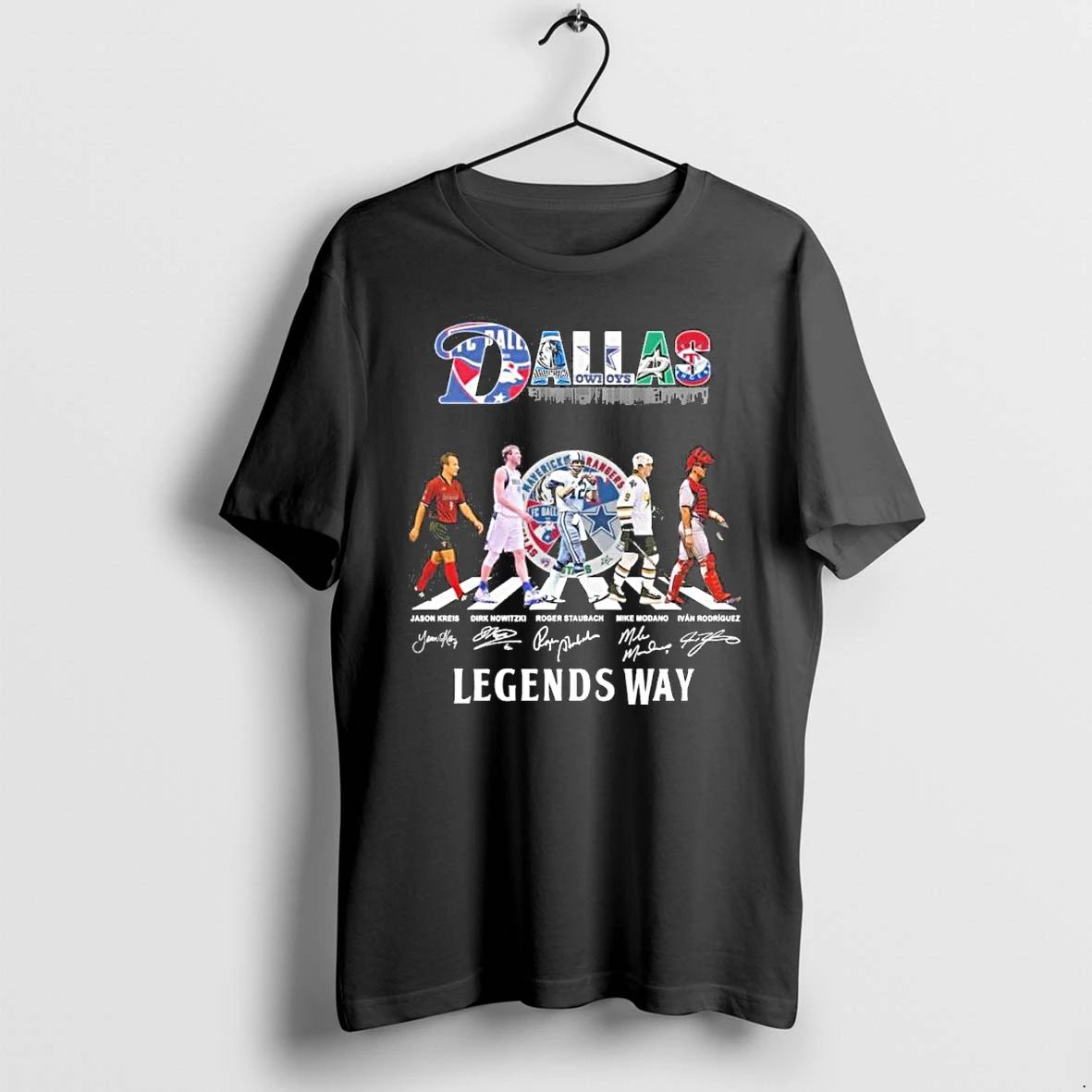 Dallas Sports Teams Legends Way Abbey Road Signatures Tshirts Sweater