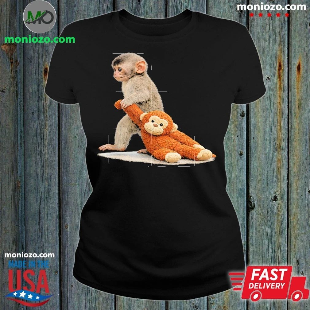 The Monkey Punch With Plush Toy Cute Baby Stuffed Animal Shirt