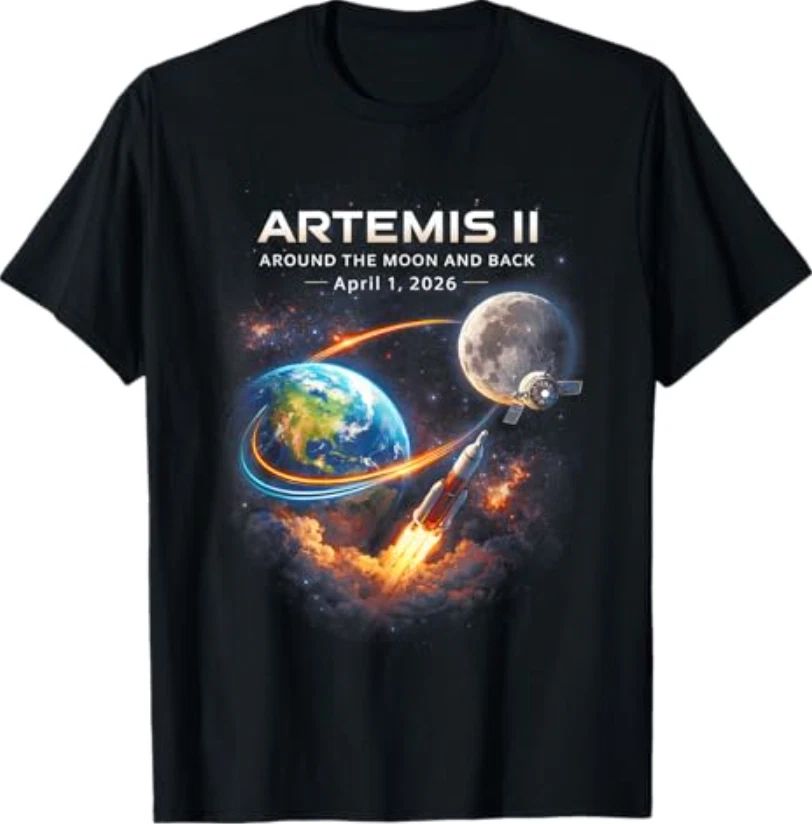 Artemis II Rocket Space Launch Back to The Moon Mission 2026 T-Shirt
