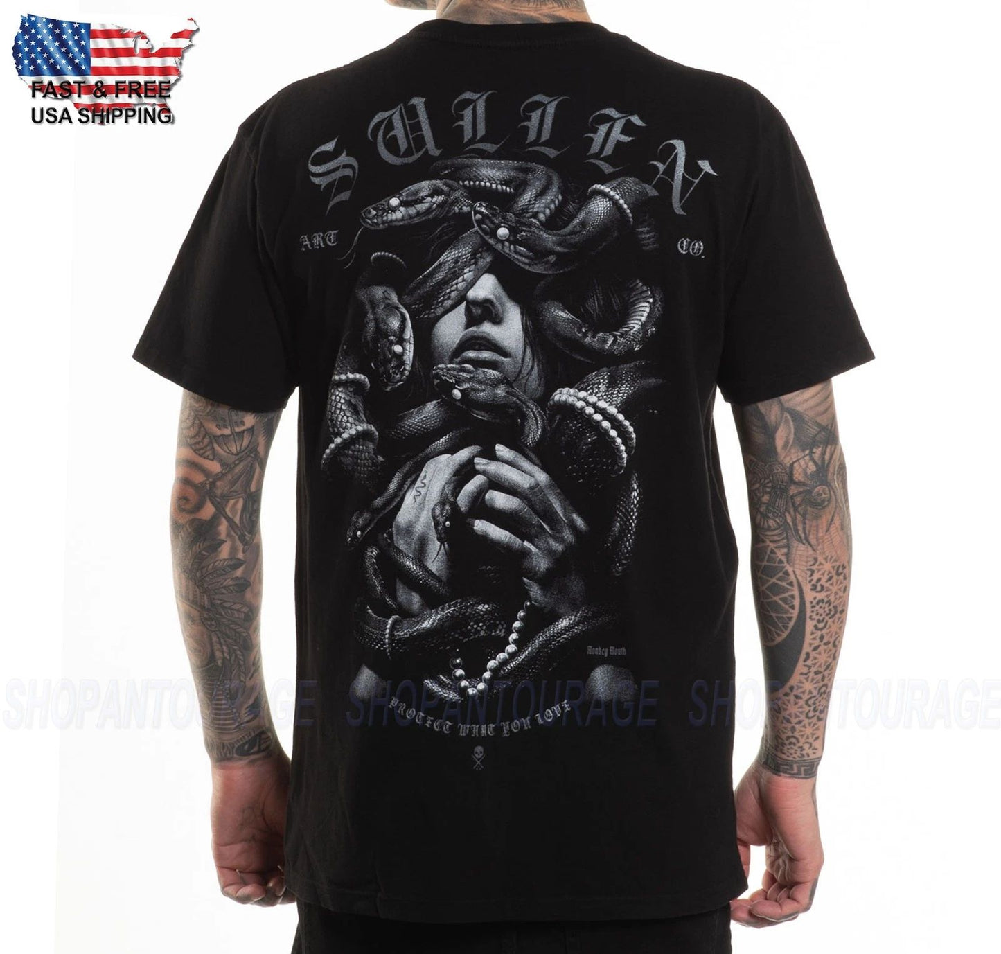 Sullen Art Collective Snake Eyes Premium SCM6878 T-Shirt Per Uomo