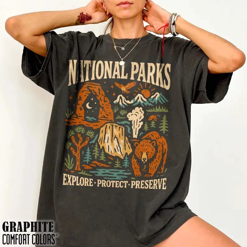 US National Parks Comfort Tee Gift Nature Lover Shirt Travel Souvenir