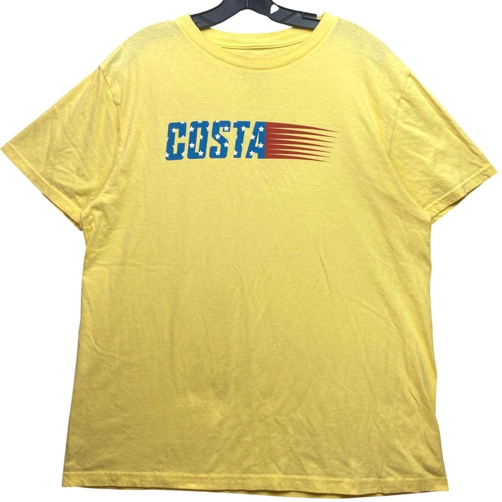 Costa Shirt Mens Large Spell Out Patriotic Beahy Coastal Everyday Streetwear