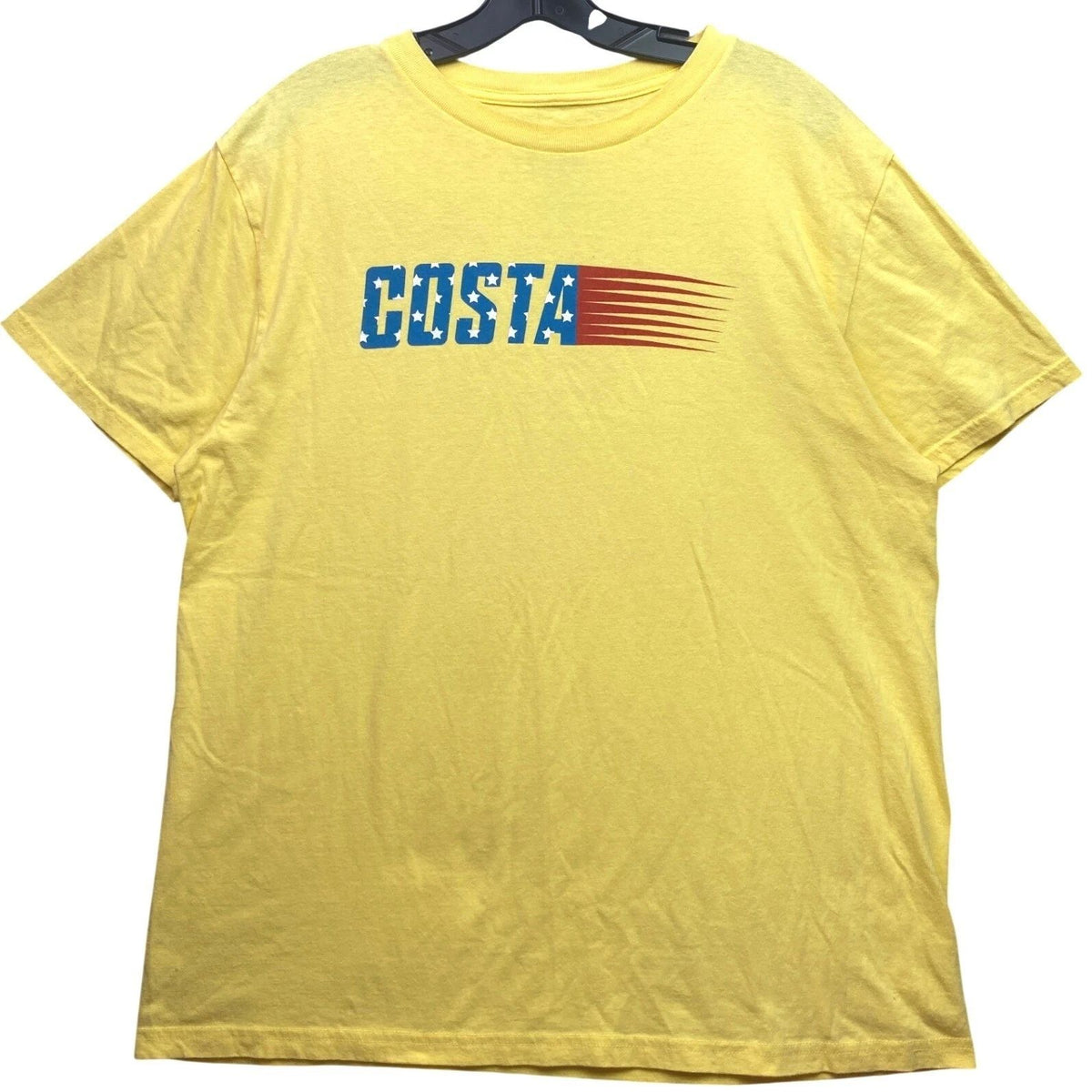 Costa Shirt Mens Large Spell Out Patriotic Beahy Coastal Everyday Streetwear