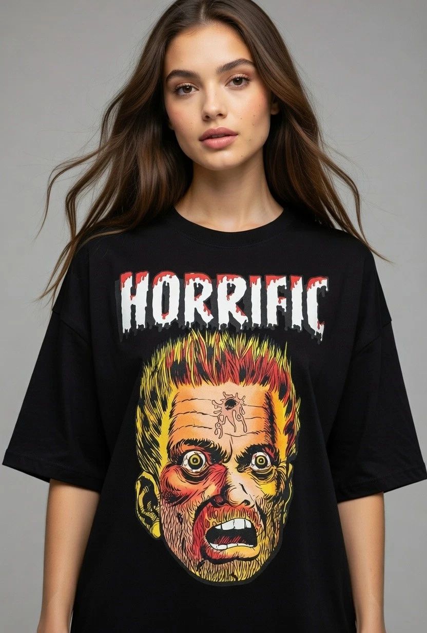 Weird Horror Story Graphic T-Shirt Retro Dark Tales Inspired Tee