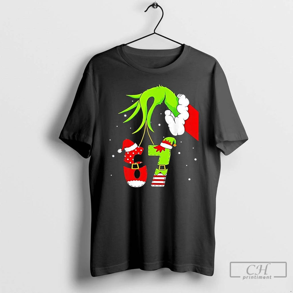 Premium 6 7 Elf Santa Christmas Pajamas T Shirts