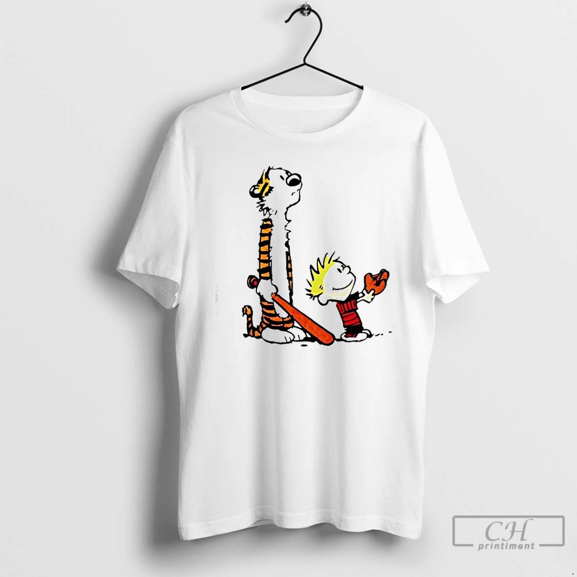 Premium Calvin And Hobbes Holding A Baseball Glove T Shirts