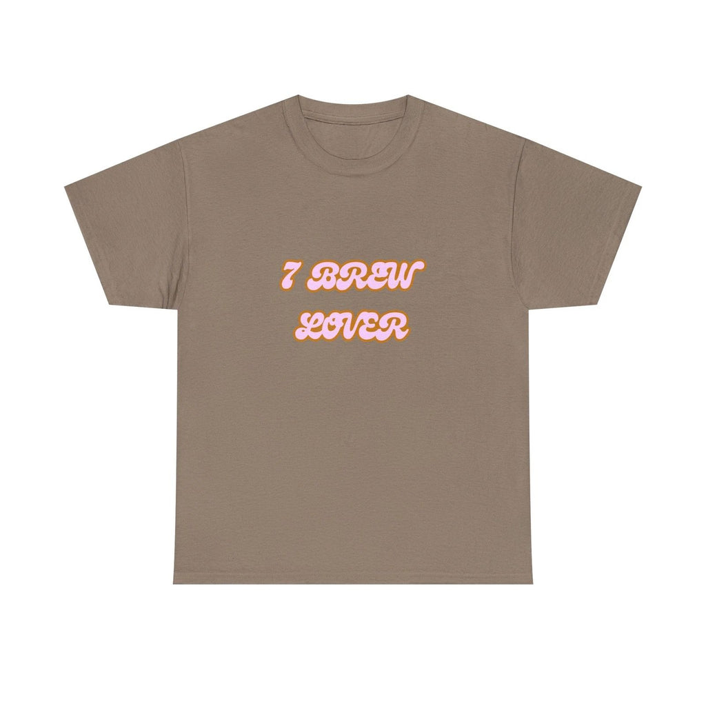 7 Brew Lover Unisex Heavy Cotton Tee - Casual Wear, Coffee Lover Gift