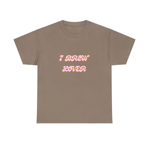 7 Brew Lover Unisex Heavy Cotton Tee - Casual Wear, Coffee Lover Gift