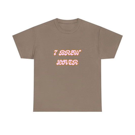 7 Brew Lover Unisex Heavy Cotton Tee - Casual Wear, Coffee Lover Gift