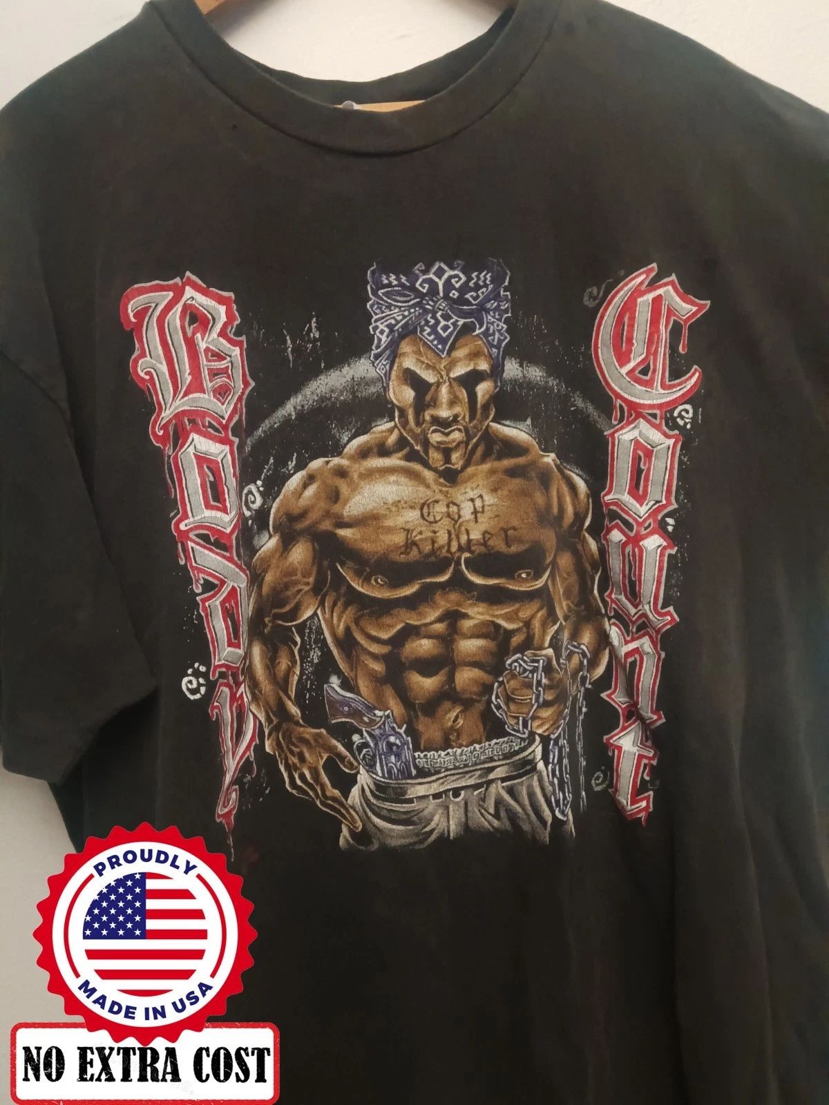 Vintage 90s Body Count Cop Killer Ice T Shirt All Size PA302 FREE SHIPPING