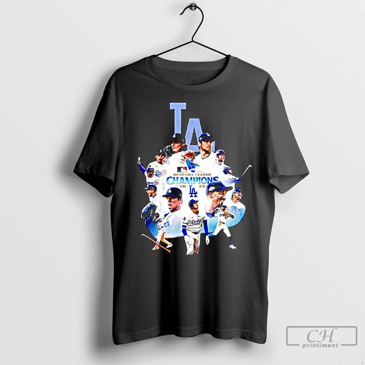 Classic La Dodgers 2025 National League Champions All Players Graphic