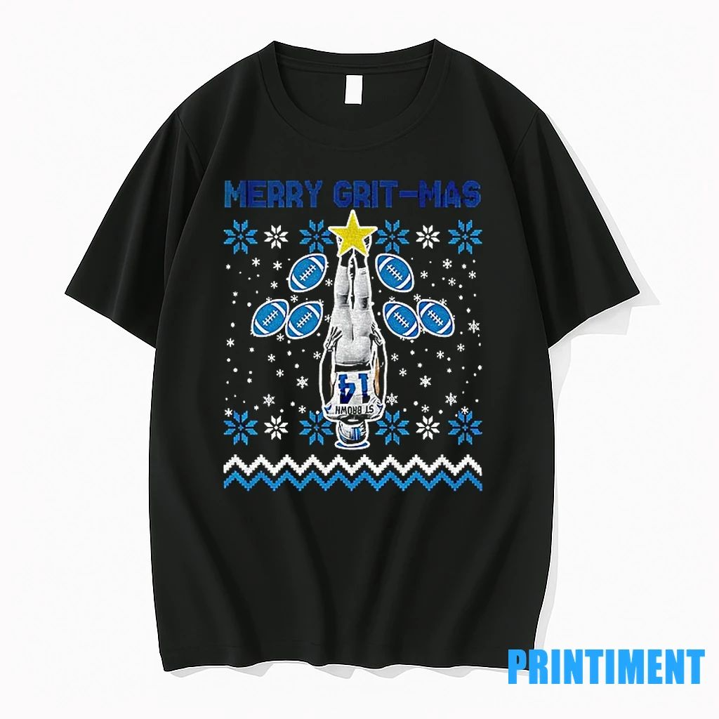 Amon Ra St Brown Detroit Lions Football Game Day Merry Christmas 2025 Tshirts Sweater