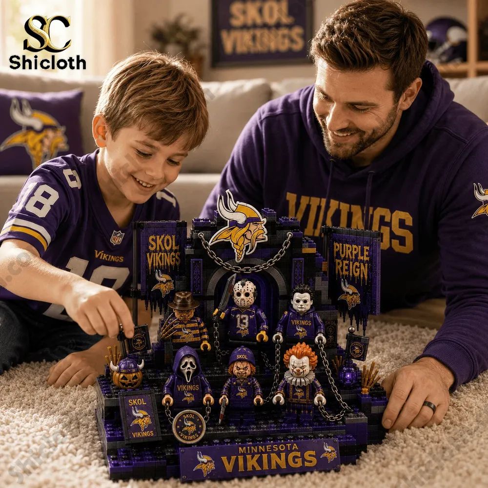 Minnesota Vikings Skol Halloween Edition Building Blocks Set