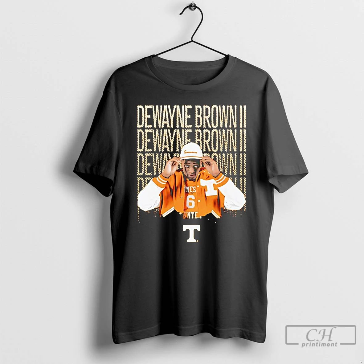 Classic Dewayne Brown Ii Illustrated Tennessee Volunteers T Shirts