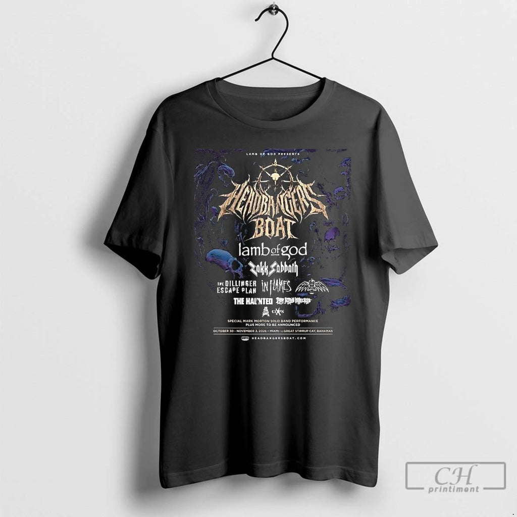 Premium Lamb Of God Reveal 2026 Headbangers Boat Initial Long Sleve T Shirts