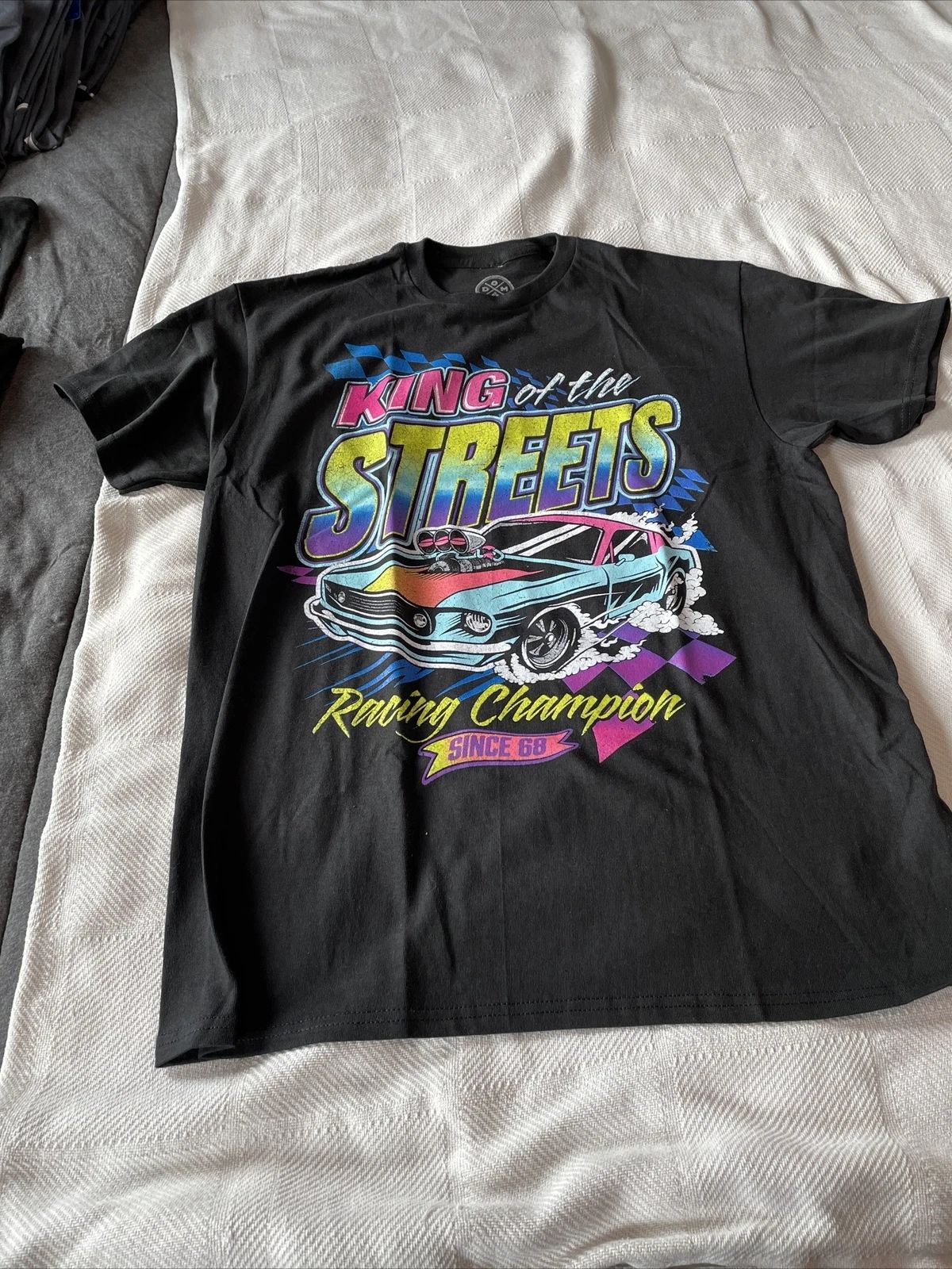 King Of The Streets Racing Champion Since 68 LARGE (42-44) T-Shirt Black NEW